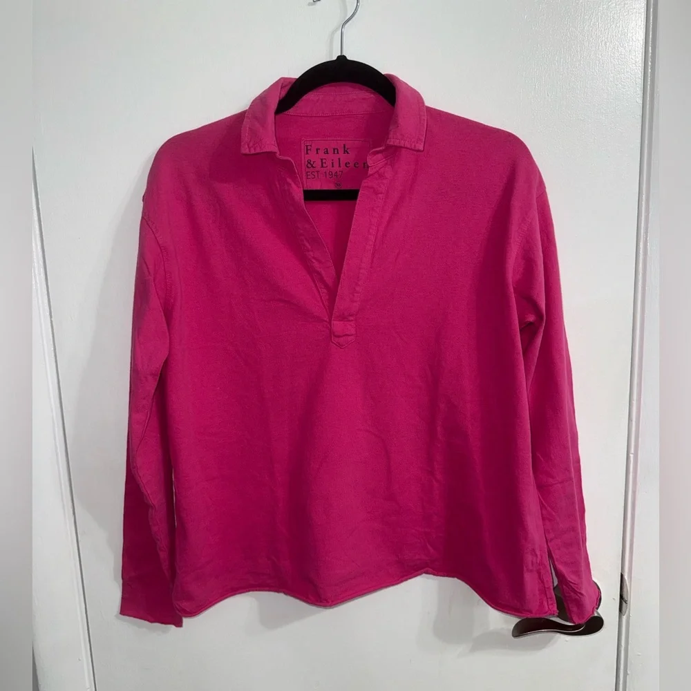 Frank & Eileen Patrick Popover Henley in Rose Size XS - Picture 5 of 9